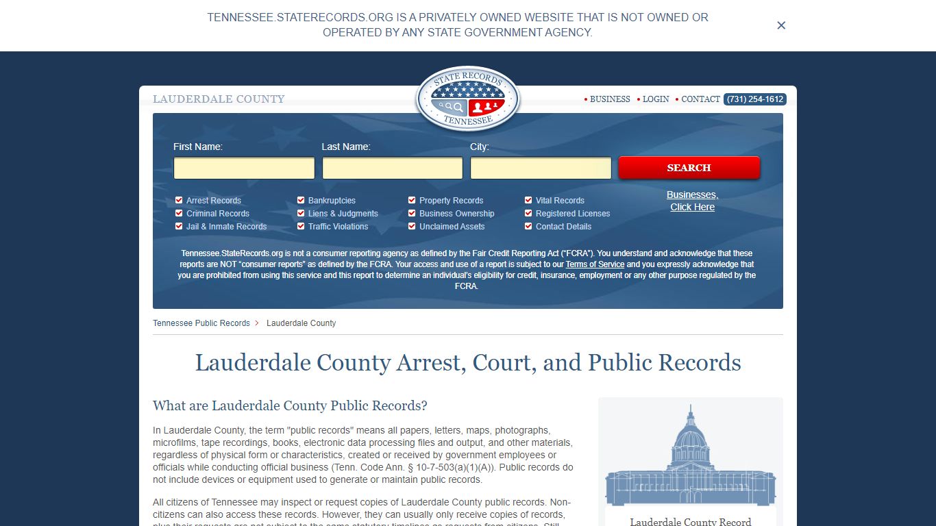 Lauderdale Tennessee State Records | StateRecords.org